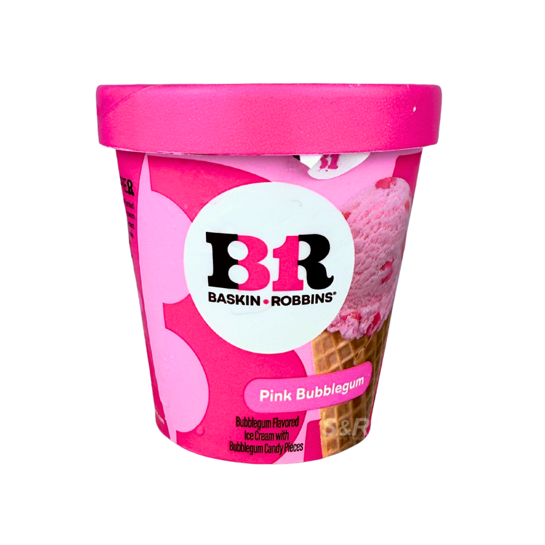 Baskin & Robbins Pink Bubblegum Ice Cream Tub 414mL
